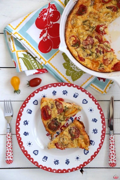 Domates ve Yulaflı Fırında Omlet