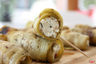 KEÇİ PEYNİRLİ IZGARA PATLICAN SARMA TARİFİ